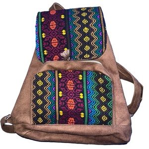 canvas multi color  Mini drawstring bag